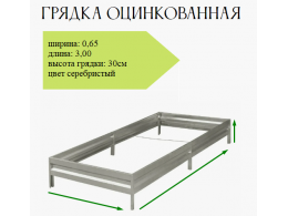 Оцинкованные грядки высотой 30 см