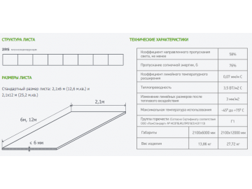 Поликарбонат премиум Sellex Comfort 6 мм серебро с гарантией 15 лет