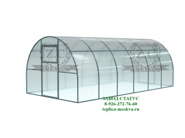 Арочная теплица 2,5х4 шаг 100см с поликарбонатом 4мм Sellex Inside
