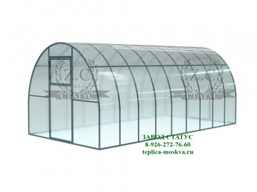 Арочная теплица 2,5х6 шаг 65см с поликарбонатом 4мм Sellex Inside