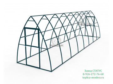 Теплица капелька 2 на 8 шаг 100 см. из поликарбоната Sellex Inside 4 мм