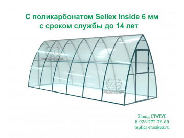 Каплевидная 2 на 6 из поликарбоната Sellex Inside 6 мм. шаг 100 см