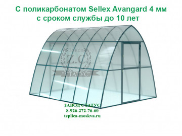 Каплевидная 3 на 4 из профиля 25 на 25 шаг 65 см из поликарбоната Sellex Avangard 4 мм