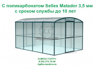 Прямостенная 3 на 4 шаг 1м из поликарбоната Sellex Matador 3,5 мм.
