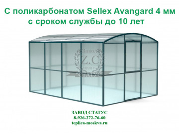 Прямостенная 3 на 4 шаг 1 м из поликарбоната Sellex Avangard 4 мм.