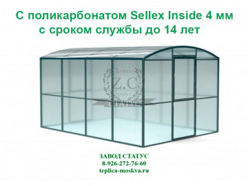 Прямостенная 2.5 на 4 шаг 65 см из поликарбоната Sellex Inside 4 мм. Прямостенная 2.5 на 4 шаг 65 см из поликарбоната Sellex Inside 4 мм.