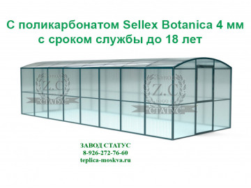 Прямостенная 3 на 8 шаг 100 см из поликарбоната Sellex Botanica 4 мм