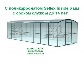 Прямостенная 3 на 8 шаг 100 см из поликарбоната Sellex Inside 6 мм