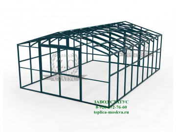 Промышленная теплица Домик 4х6 шаг 65см с поликарбонатом 6мм Sellex Comfort 
